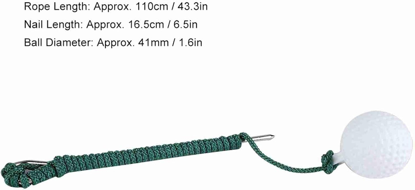 Golf Practice Rope Ball, Golf Rope Swing Trainer Fitness Equipment Trainer with Ball Outdoors Club Practice Accessories