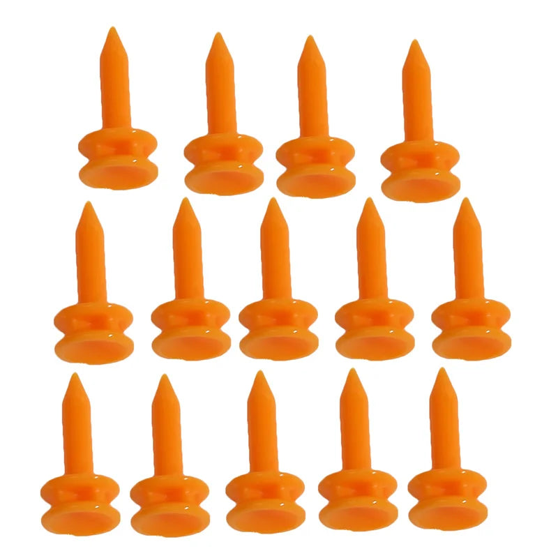 50 Pcs/Pack Professional Golf Tees 25Mm-51Mm Castle Orange Golfer Accessory Plastic Golf Tees Perfect for Teeing the Ball