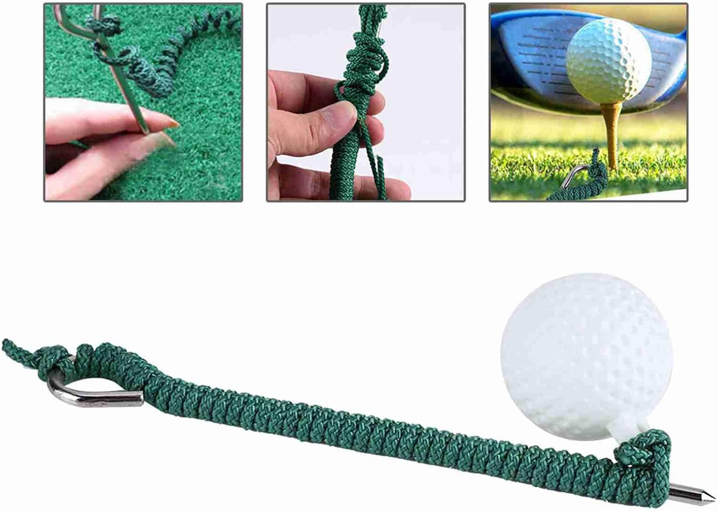 Golf Practice Rope Ball, Golf Rope Swing Trainer Fitness Equipment Trainer with Ball Outdoors Club Practice Accessories
