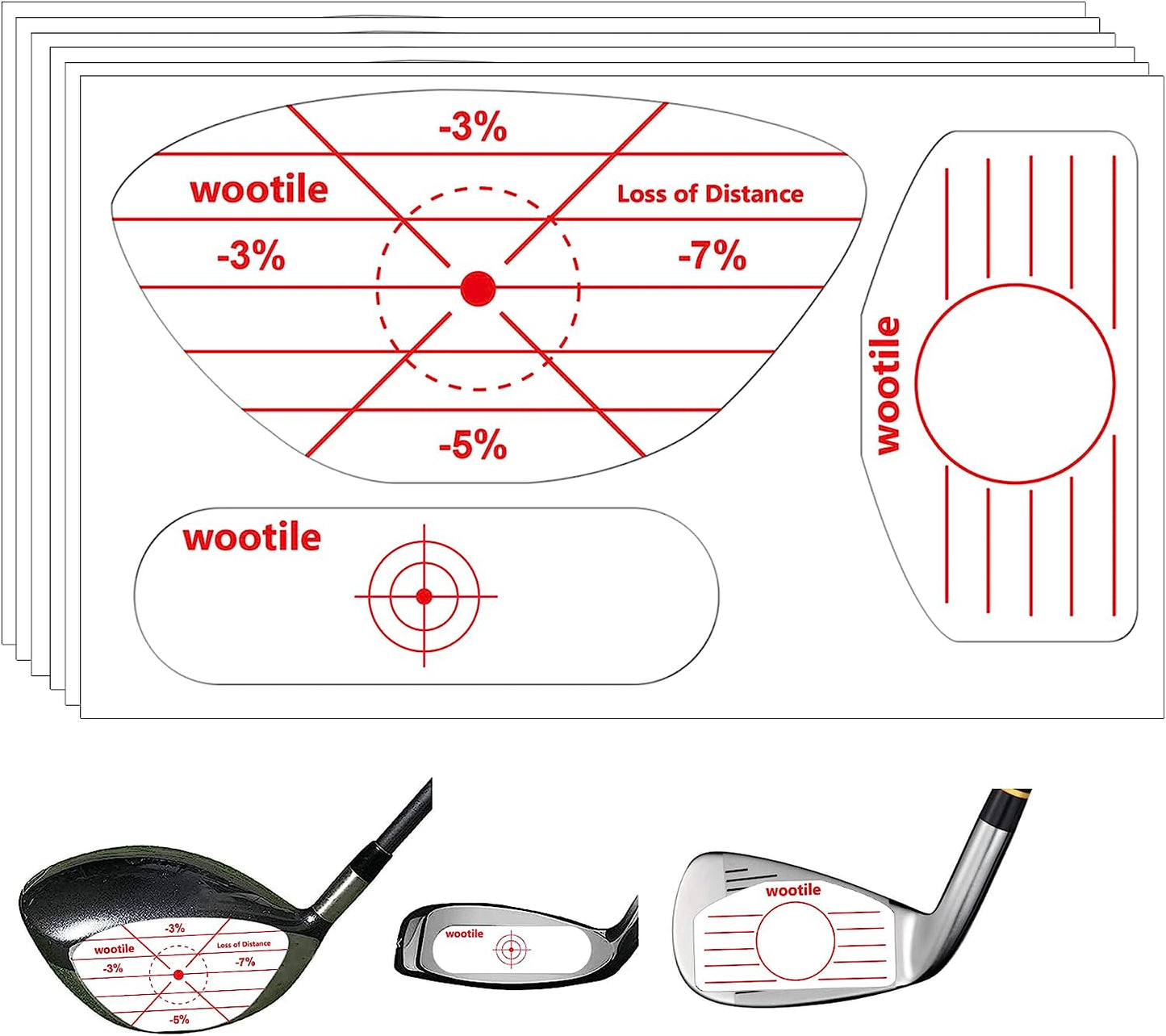 TripleBogey™ Golf Impact Tape – 180pcs Swing Trainer Labels for Irons & Woods