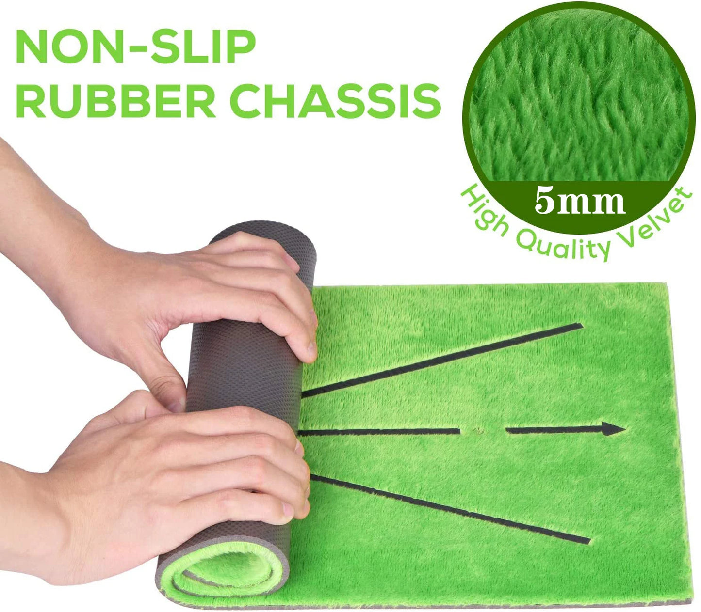 Golf Training Mat Swing Track Practice Marking Pad Detection Batting Ball Trace Directional Detection Mat
