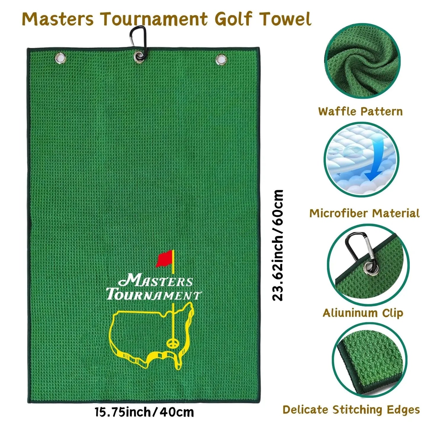 TripleBogey™ “Wipe Away the Shame” Golf Towel – Masters Style, Amateur Game