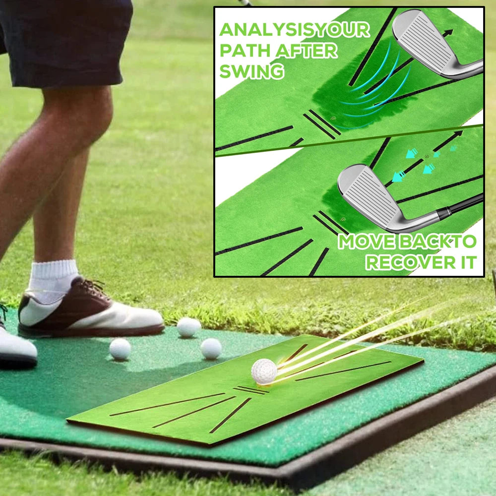 Golf Training Mat Swing Track Practice Marking Pad Detection Batting Ball Trace Directional Detection Mat