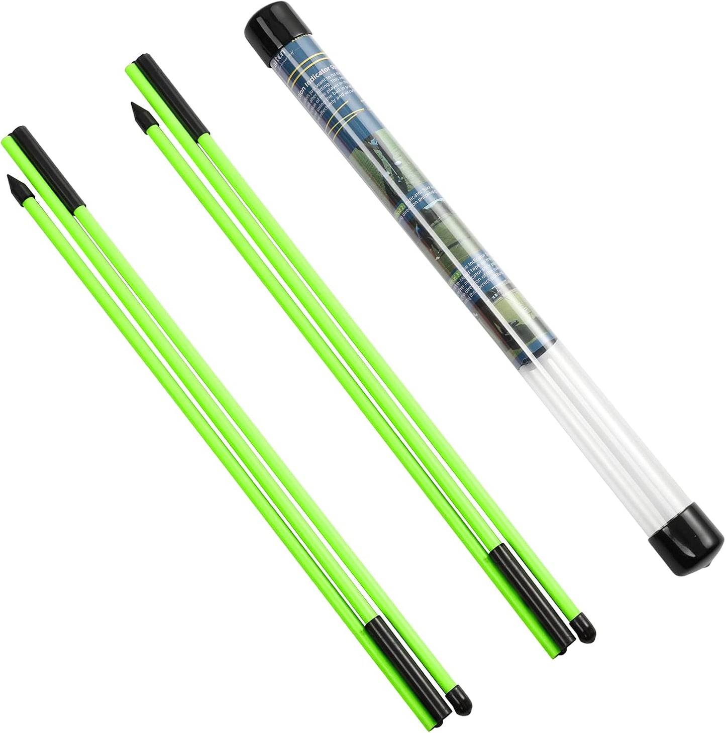 Golf Alignment Sticks - Collapsible Golf Practice Rods for Aiming, Putting, Full Swing Trainer, Posture Corrector with Clear Tube Case, Portable Golf Training Equipment