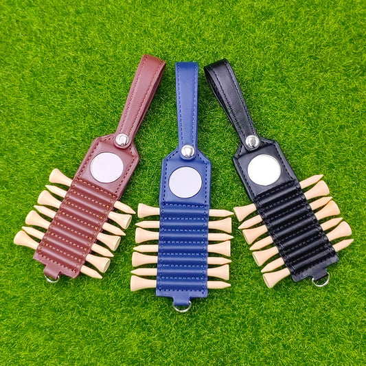 Triple Bogey Club™ Tee Tag – Leather Tee Holder with Marker